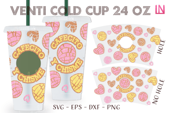 Cafecito Y Chisme Concha Venti Cup Wrap