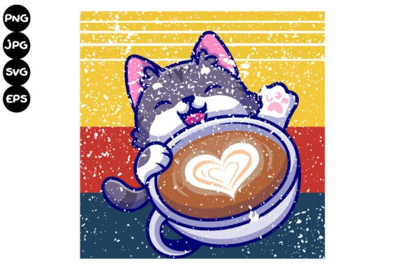 Cat with Coffee Cup, Coffee