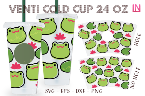 Frog Lily Pads Venti Cold Cup Wrap