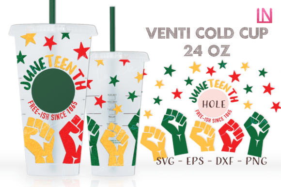 Juneteenth Free-ish 1865 Venti Wrap SVG