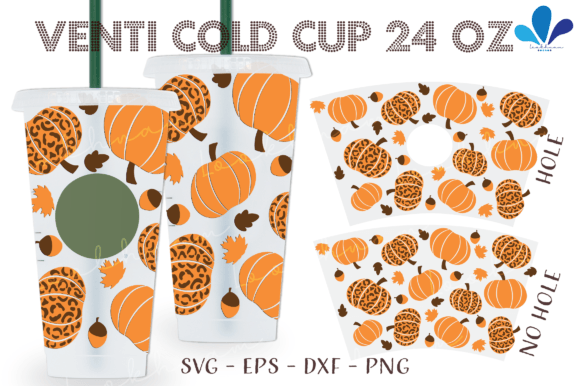 Leopard Pumpkins Fall Season Venti Wrap
