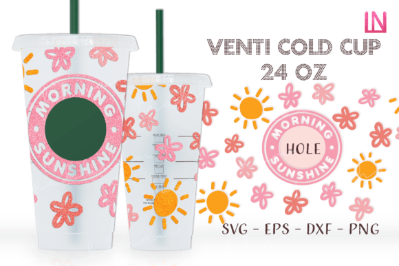 Morning Sunshine Flower Venti Wrap SVG