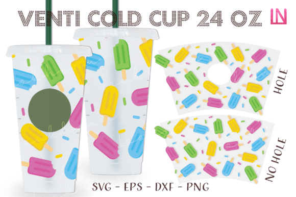 Popsicle Summer Colorful Venti 24 Oz Cup