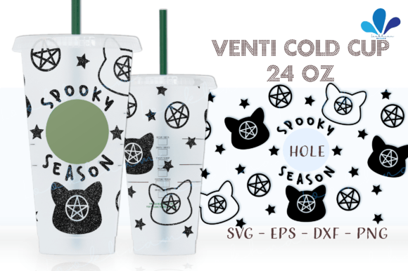Spooky Season Cat Halloween Venti Wrap
