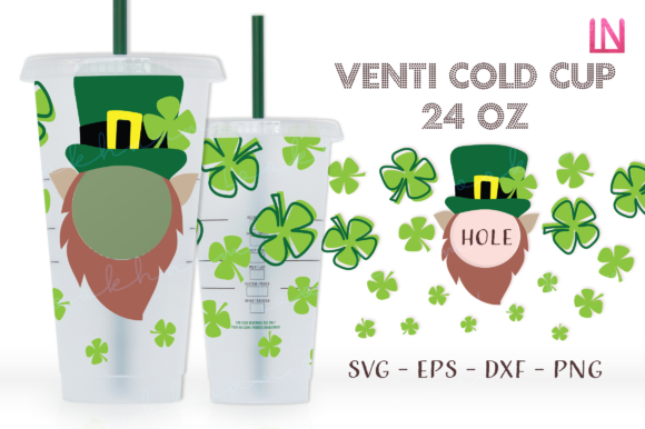 St Patrick Gnome 24 Oz Venti Cold Cup