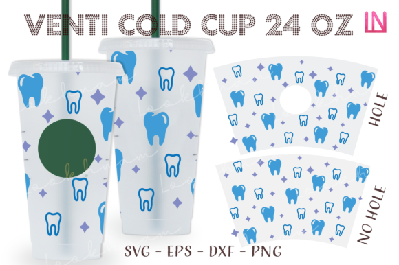 Teeth Dental Hygienist 24 Oz Venti Cup